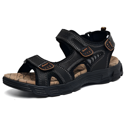 Sandales Orthopédiques Homme en Cuir avec Maintien Renforcé et Style Décontracté