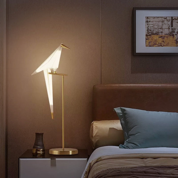 Lampe oiseau magnétique en origami – Élégance poétique pour une décoration maison lumineuse et artistique