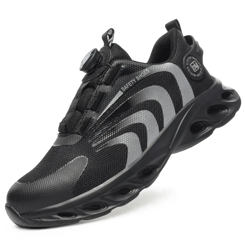 Chaussures de Sécurité Unisexe à Lacet Rotatif - Protection Robuste & Confort Ultime
