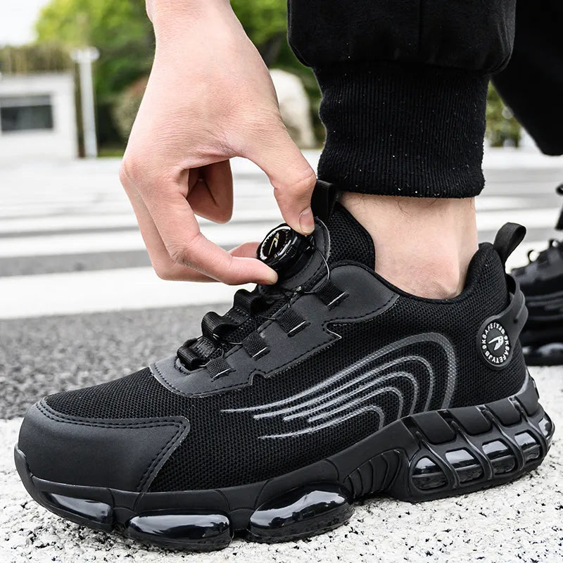 Chaussures de Sécurité Unisexe à Lacet Rotatif - Protection Robuste & Confort Ultime