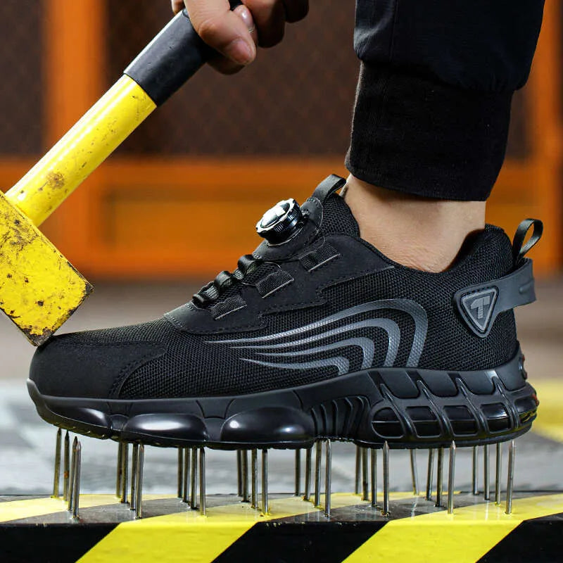 Chaussures de Sécurité Unisexe à Lacet Rotatif - Protection Robuste & Confort Ultime