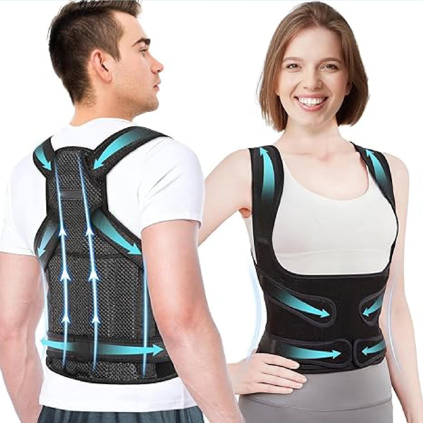 Corset Orthopédique Correcteur de Posture Unisexe – Soutien Dorsal Complet pour Soulager les Douleurs