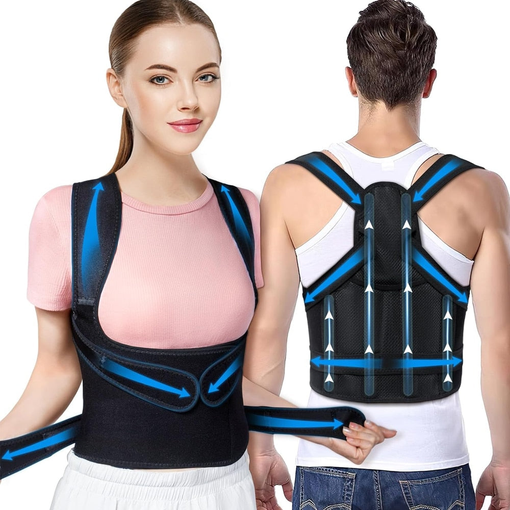 Corset Orthopédique Correcteur de Posture Unisexe – Soutien Dorsal Complet pour Soulager les Douleurs
