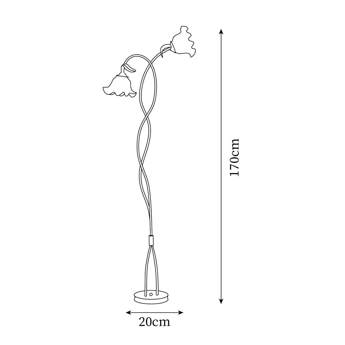 Lampadaire Calla Flowers – Élégance Florale et Éclairage Raffiné