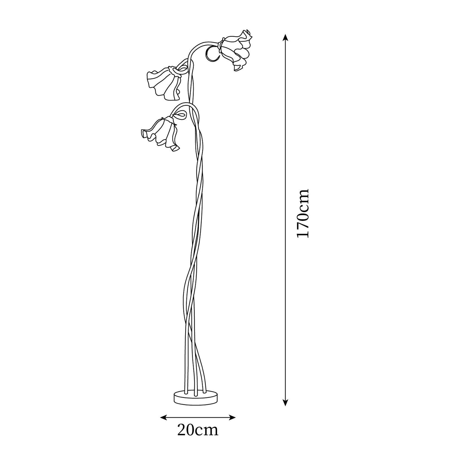 Lampadaire Calla Flowers – Élégance Florale et Éclairage Raffiné