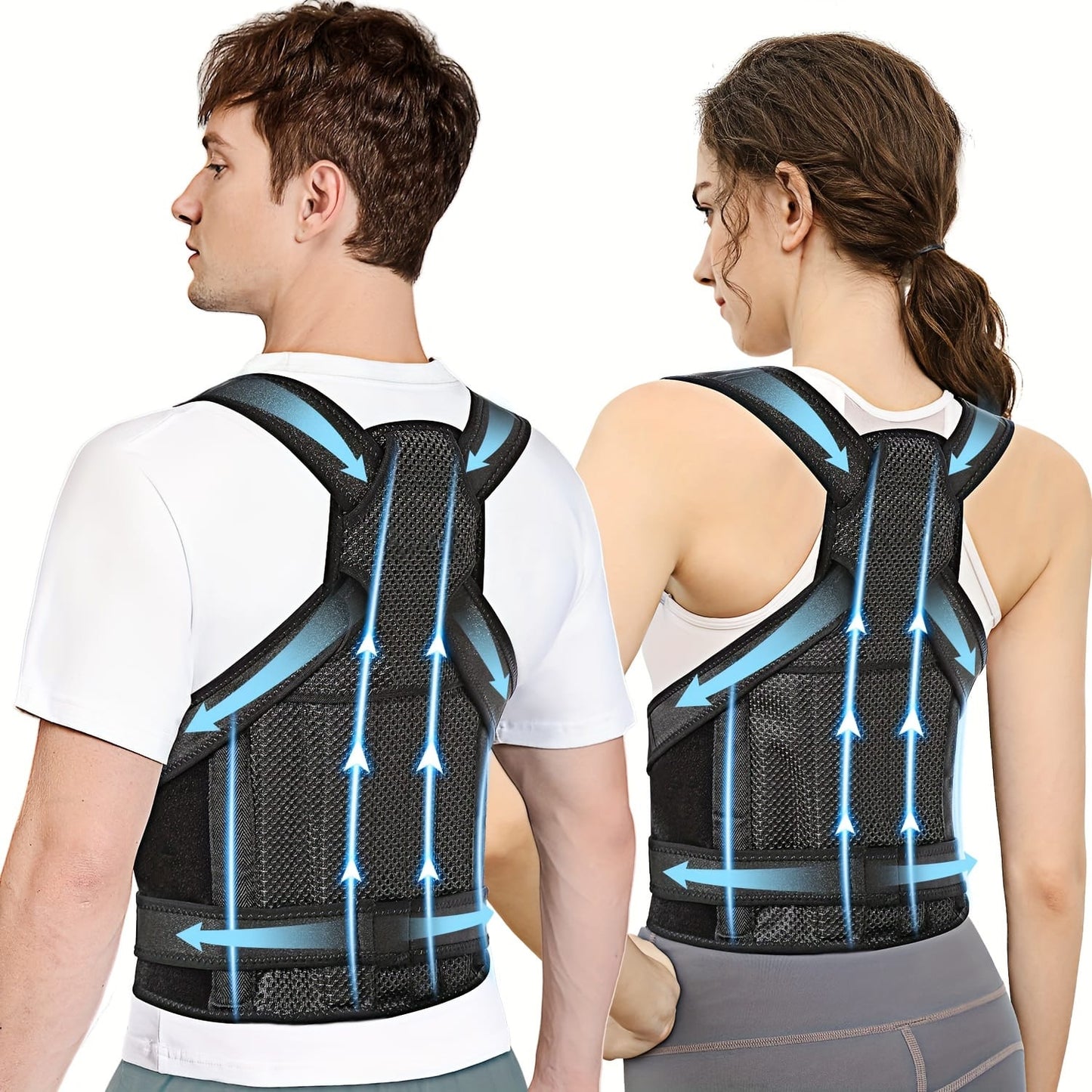 Corset Orthopédique Correcteur de Posture Unisexe – Soutien Dorsal Complet pour Soulager les Douleurs