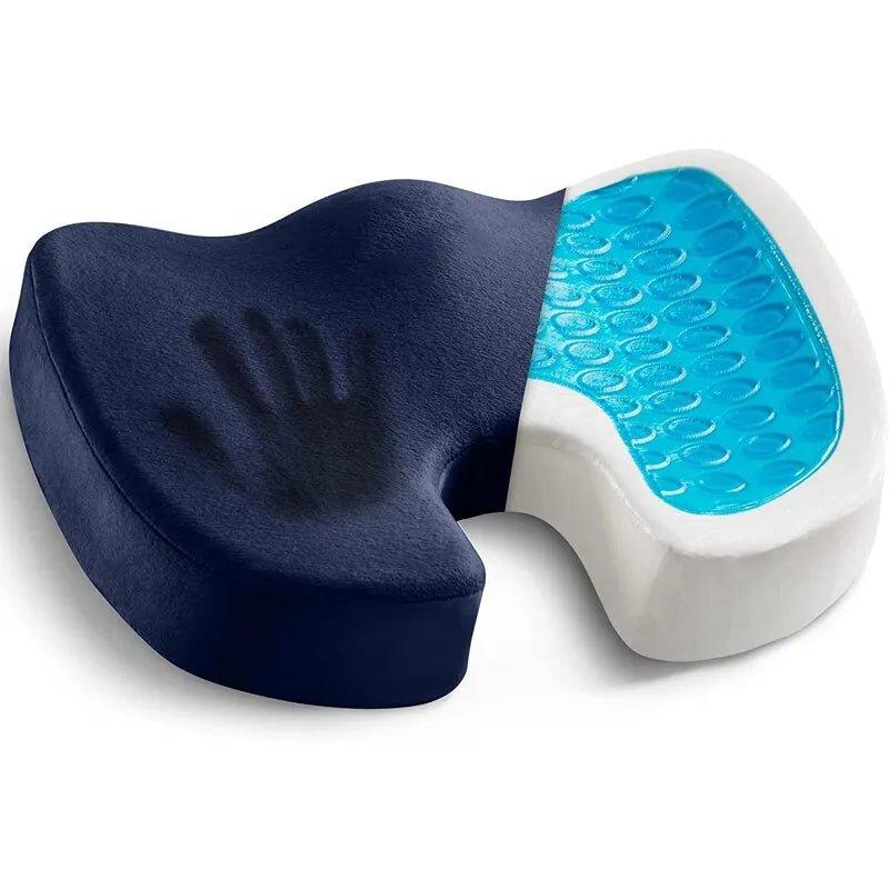 Coussin Coccyx à Mémoire de Forme avec Gel : Soutien Ergonomique pour Bureau, Voiture ou Maison