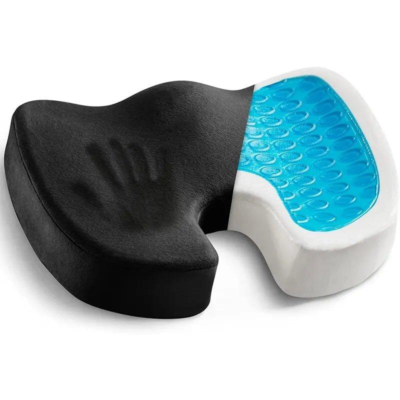 Coussin Coccyx à Mémoire de Forme avec Gel : Soutien Ergonomique pour Bureau, Voiture ou Maison