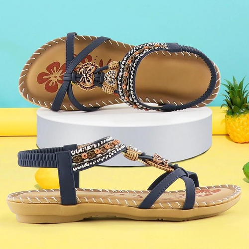 Sandales Orthopédiques Confort Chic avec Semelle Compensée et Maintien Féminin