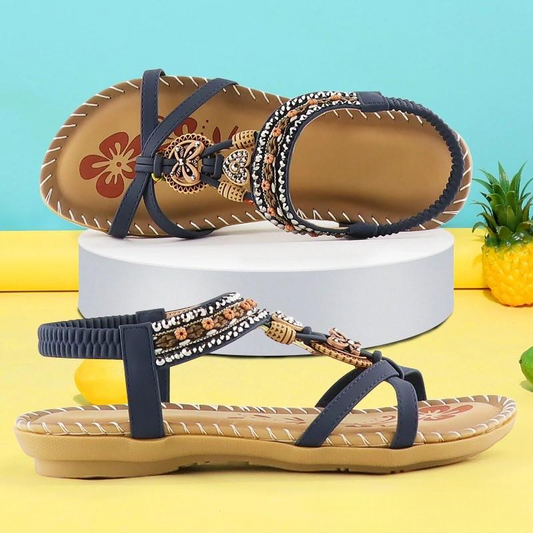 Sandales Orthopédiques Confort Chic avec Semelle Compensée et Maintien Féminin
