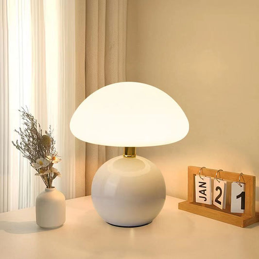 Lampe champignon à la crème française – Élégance et douceur pour votre intérieur