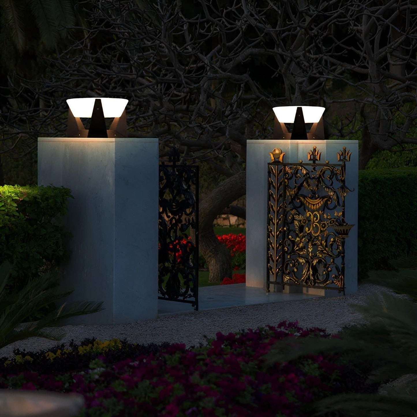 Lampe de jardin japonaise luxueuse à énergie solaire – Élégance LED sans fil pour une décoration maison raffinée