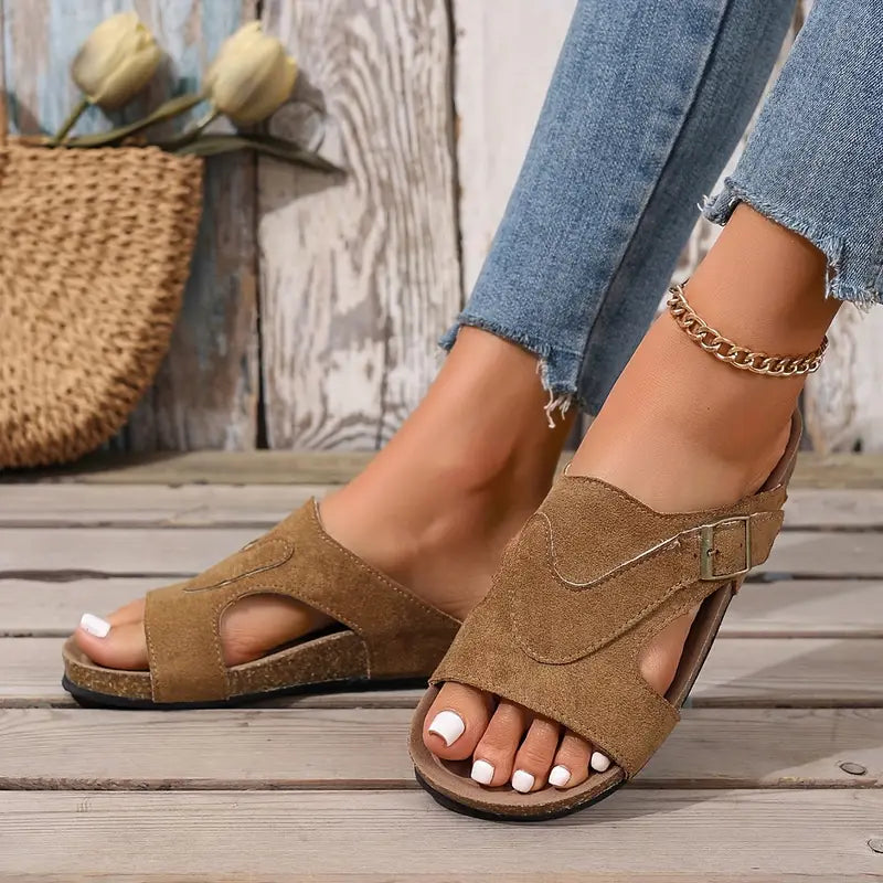 Sandales Femme Antidérapantes Sans Brides, Élégantes et Confortables