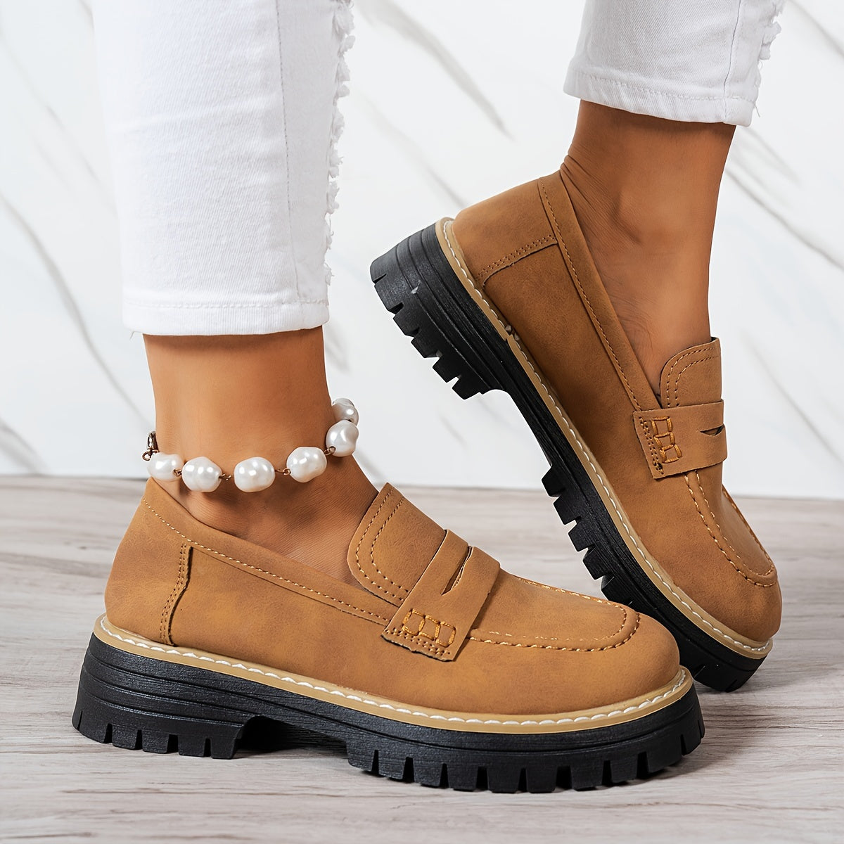 Mocassins Vintage pour Femmes – Élégance Décontractée et Confort Optimal