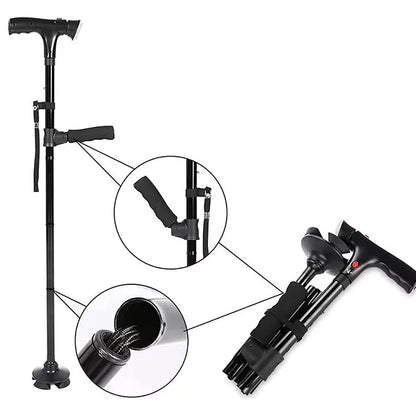 Canne de Marche Pliable avec Lampe LED Sorallure™