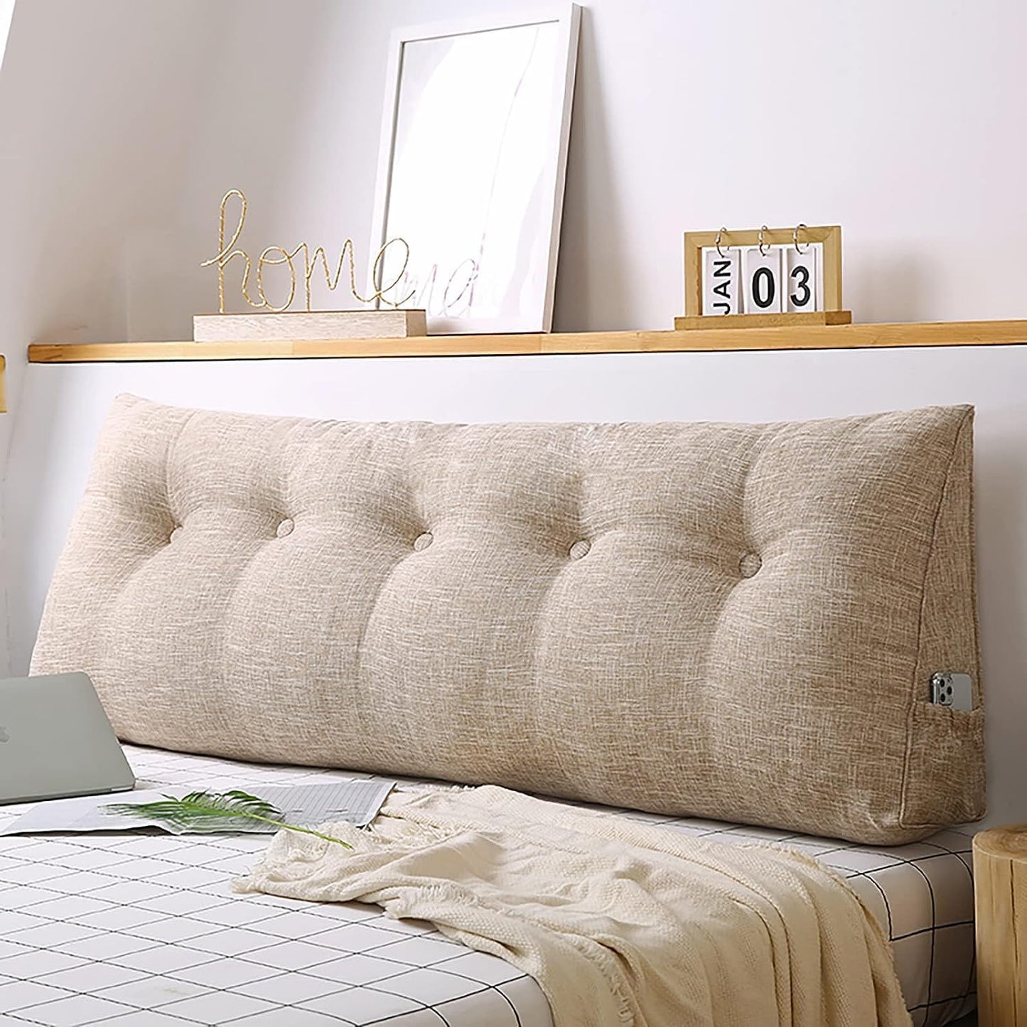 Coussin Traversin pour Lit et Canapé – Soutien Optimal pour la Lecture et le Repos