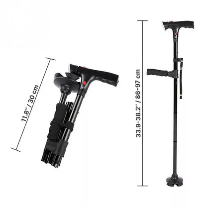 Canne de Marche Pliable avec Lampe LED Sorallure™