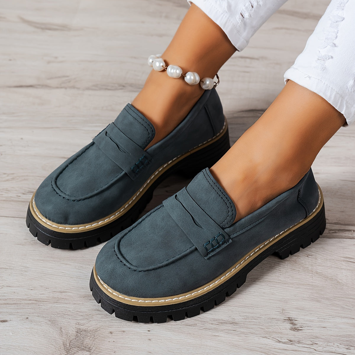 Mocassins Vintage pour Femmes – Élégance Décontractée et Confort Optimal