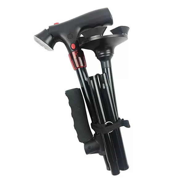 Canne de Marche Pliable avec Lampe LED Sorallure™
