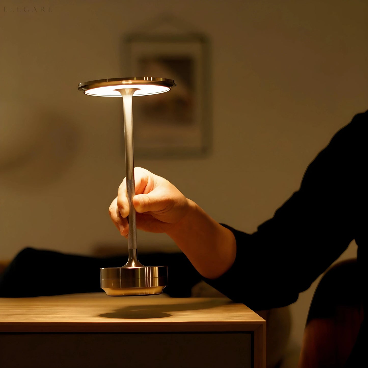Lampe de chevet élégante sans fil – Lampe de table design sans câble pour une décoration maison raffinée et lumineuse
