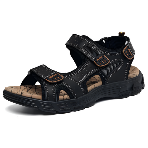 Sandales Orthopédiques Homme en Cuir avec Maintien Renforcé et Style Décontracté