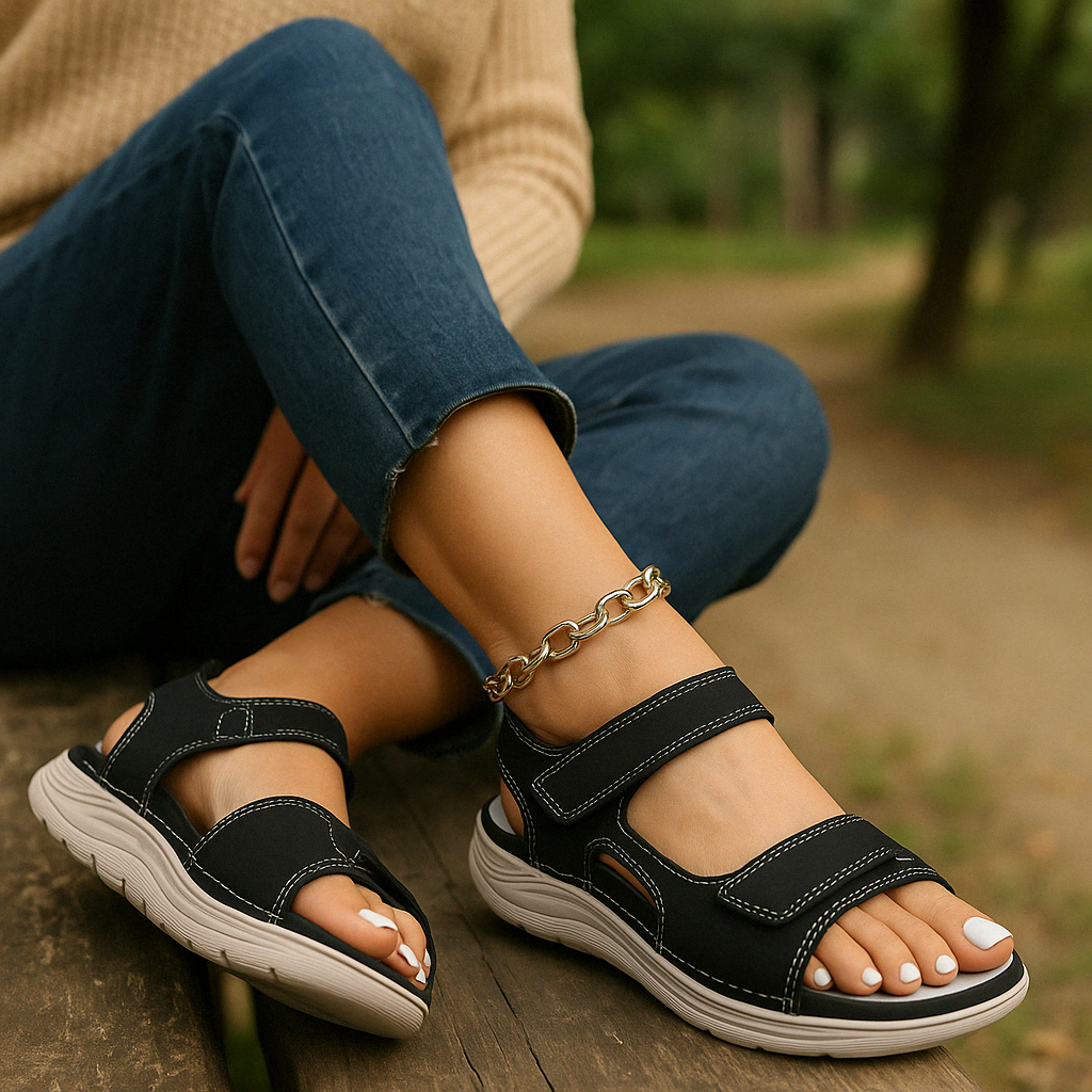 Sandales Orthopédiques Femme Confort Été pour Soulagement des Douleurs