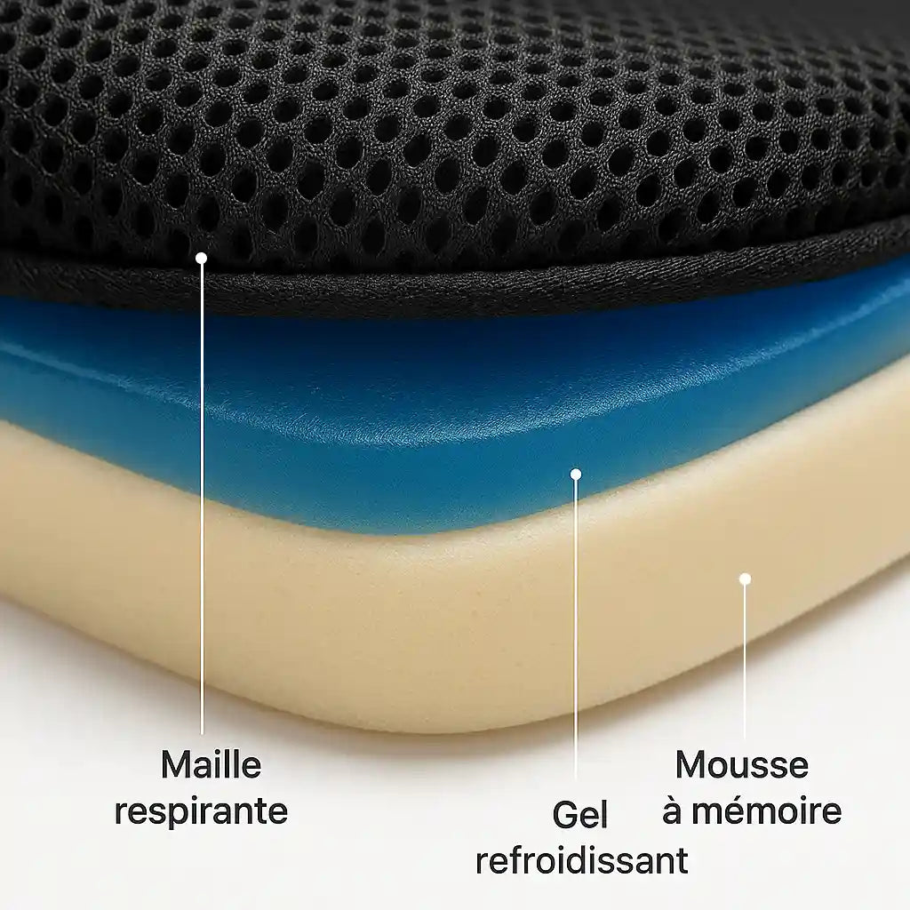 Coussin Ergonomique pour Névralgie Pudendale et Assise Prolongée