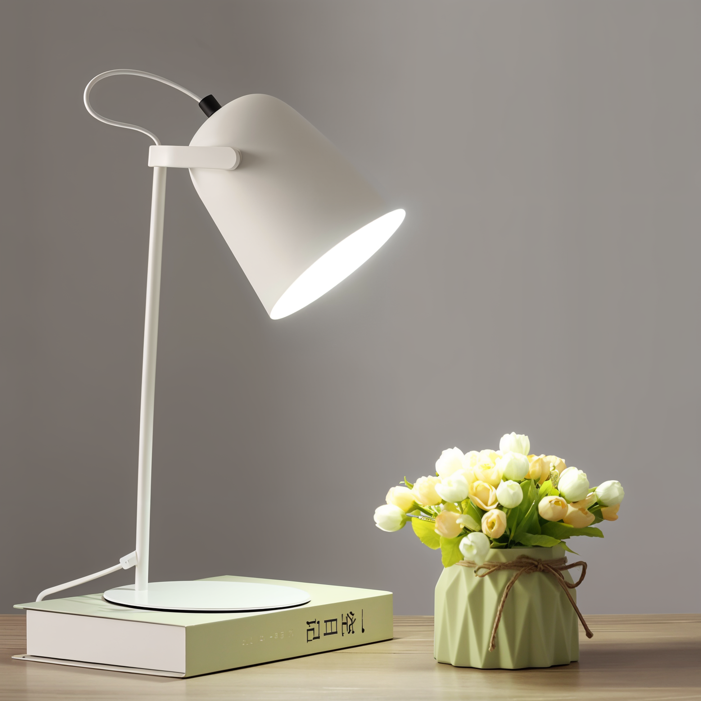 Lampe de Table Macaron – Lampe de Bureau Nordique Réglable pour une Ambiance Élégante