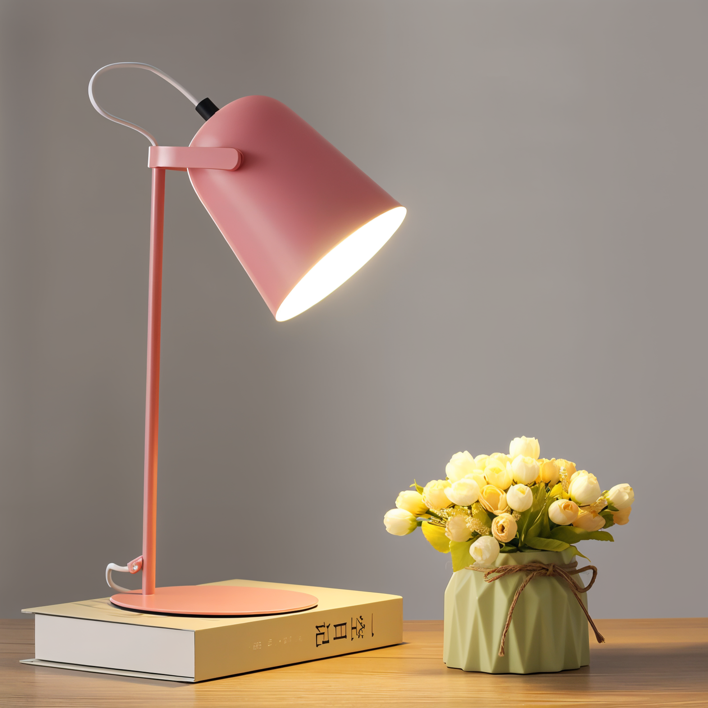 Lampe de Table Macaron – Lampe de Bureau Nordique Réglable pour une Ambiance Élégante