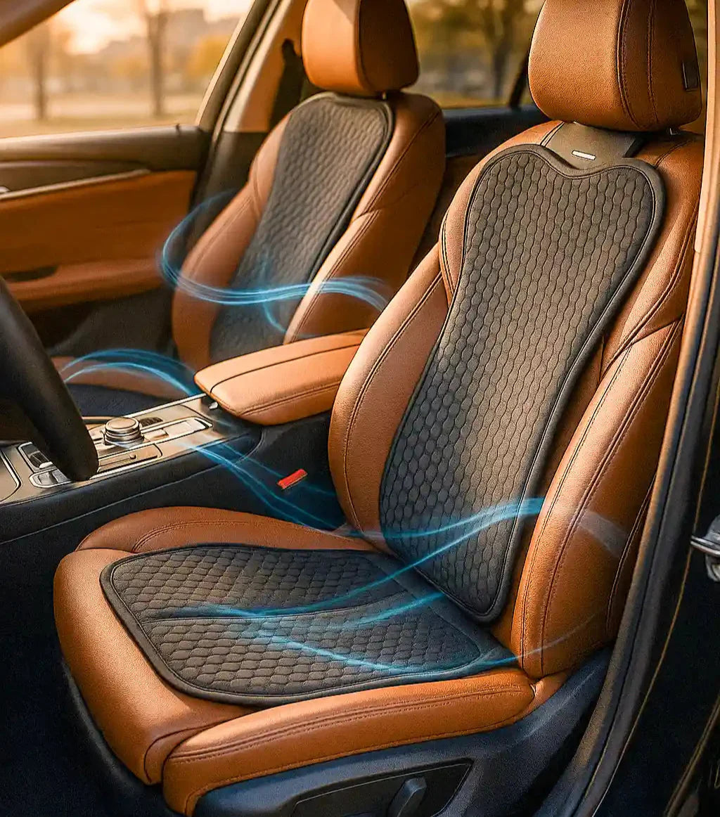 Coussin d'Assise & Dossier Gel 3D pour Siège Auto – Confort Ergonomique au Quotidien