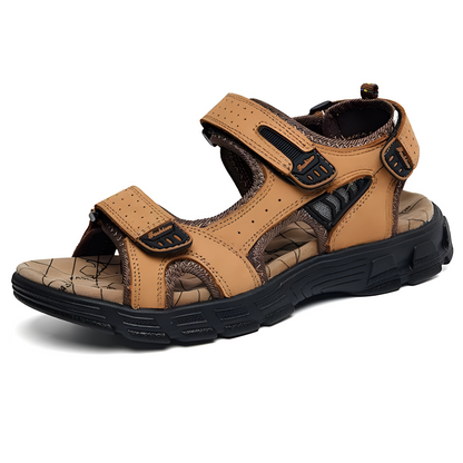 Sandales Orthopédiques Homme en Cuir avec Maintien Renforcé et Style Décontracté