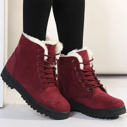 Bottes d'hiver orthopédiques avec doublure douce et design à lacets