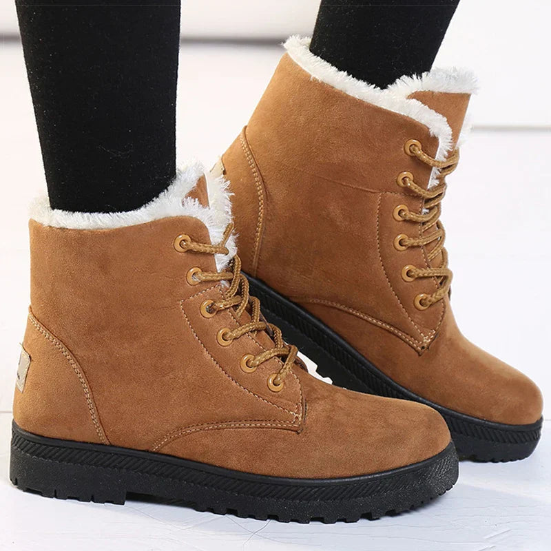 Bottes d'hiver orthopédiques avec doublure douce et design à lacets