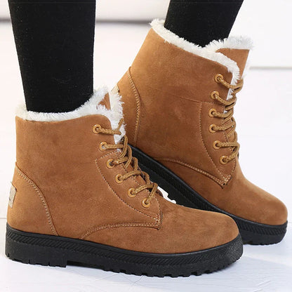 Bottes d'hiver orthopédiques avec doublure douce et design à lacets