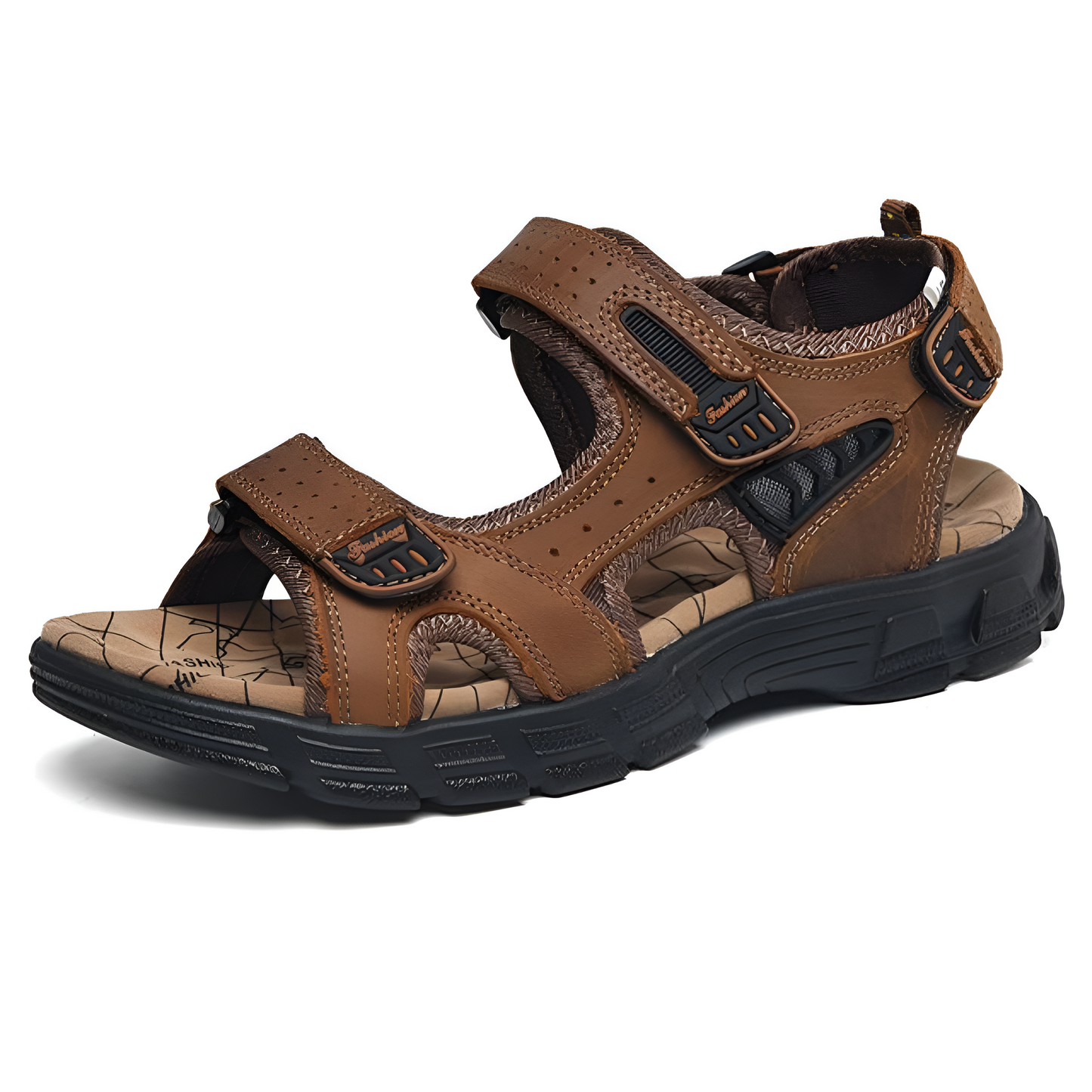 Sandales Orthopédiques Homme en Cuir avec Maintien Renforcé et Style Décontracté
