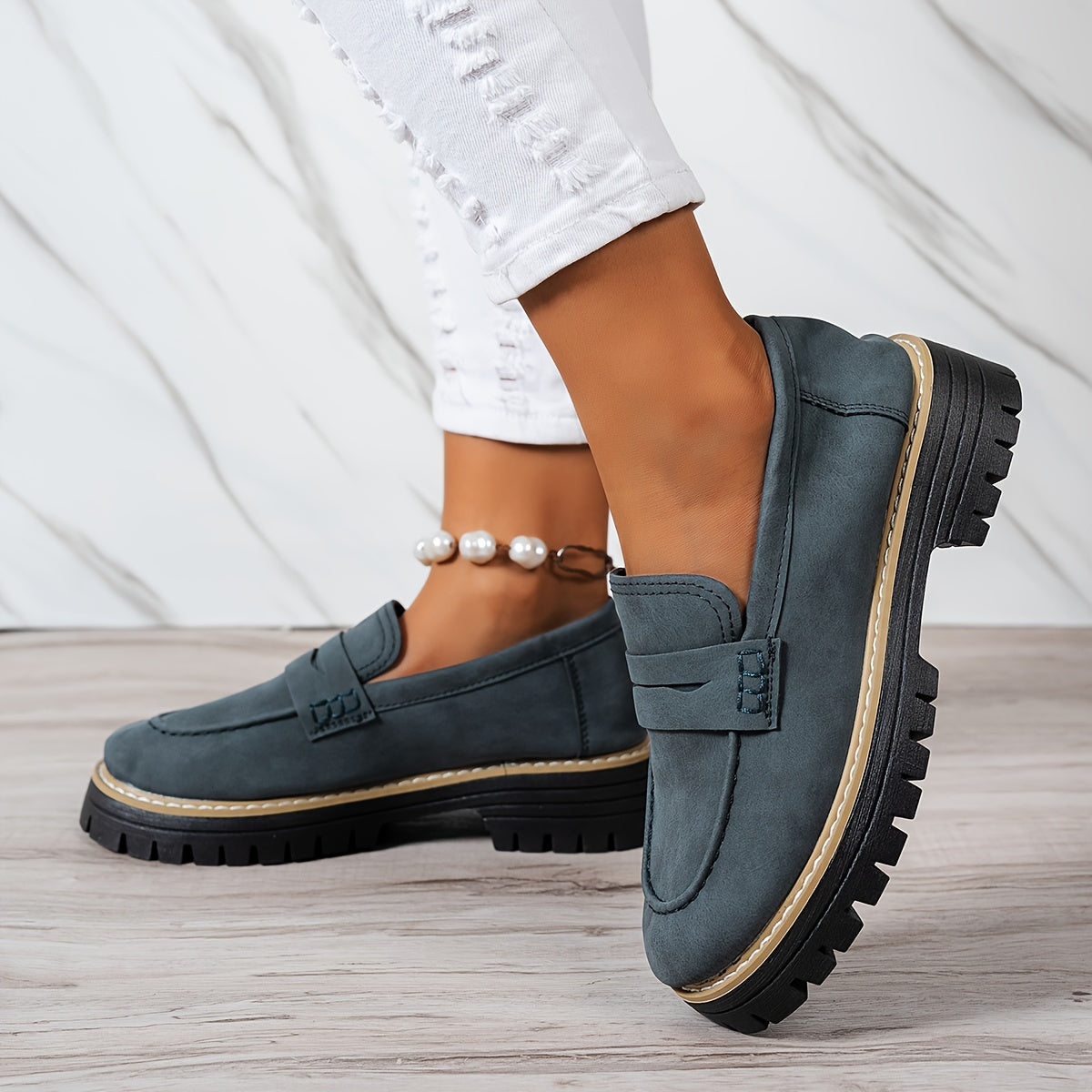 Mocassins Vintage pour Femmes – Élégance Décontractée et Confort Optimal