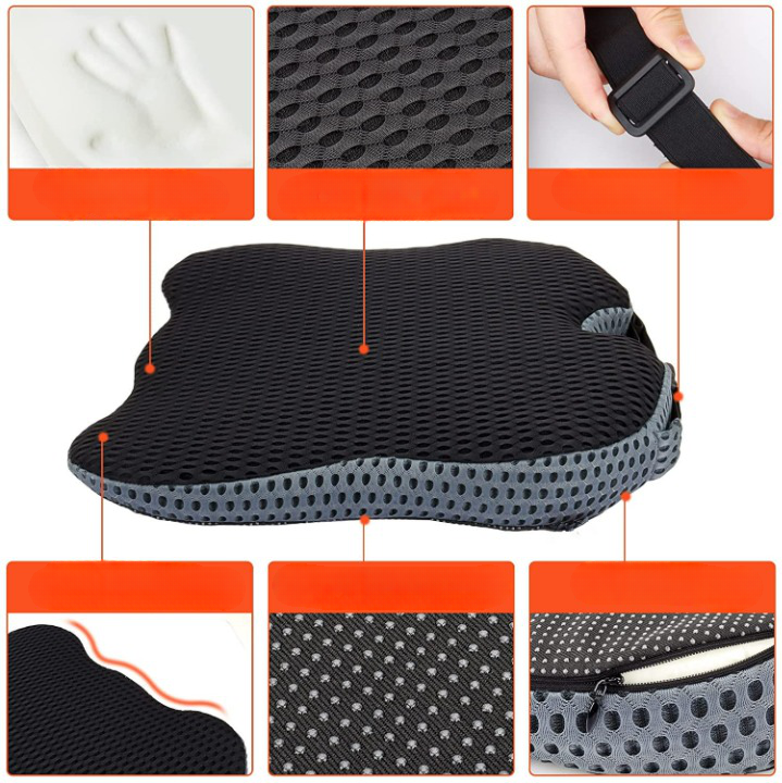 Coussin Orthopédique Enroulable pour Voiture – Soutien Ergonomique en Mousse à Mémoire de Forme