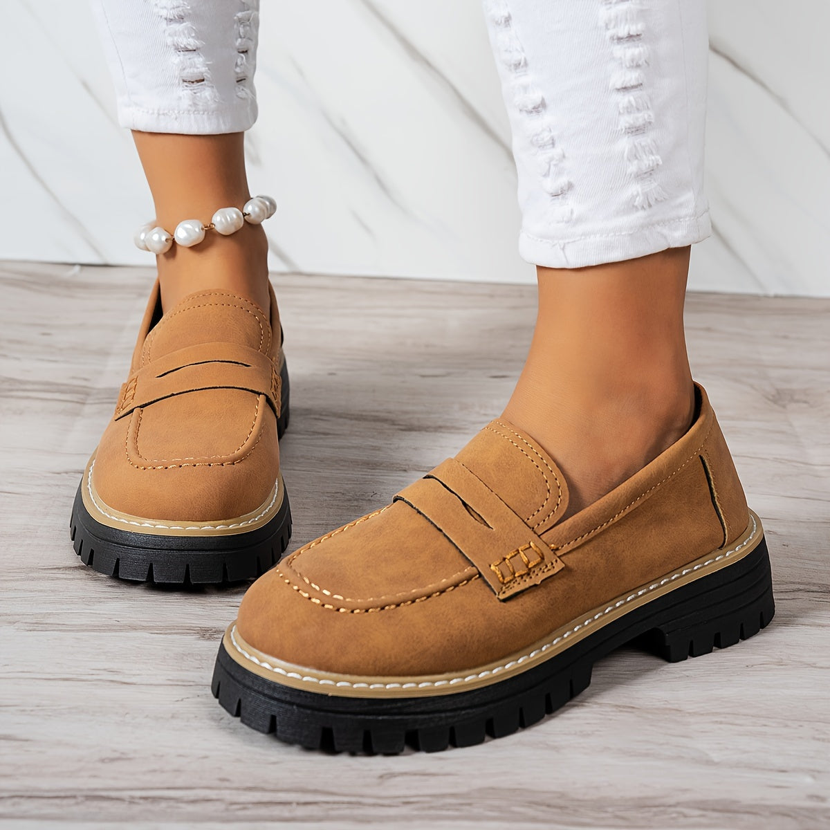 Mocassins Vintage pour Femmes – Élégance Décontractée et Confort Optimal