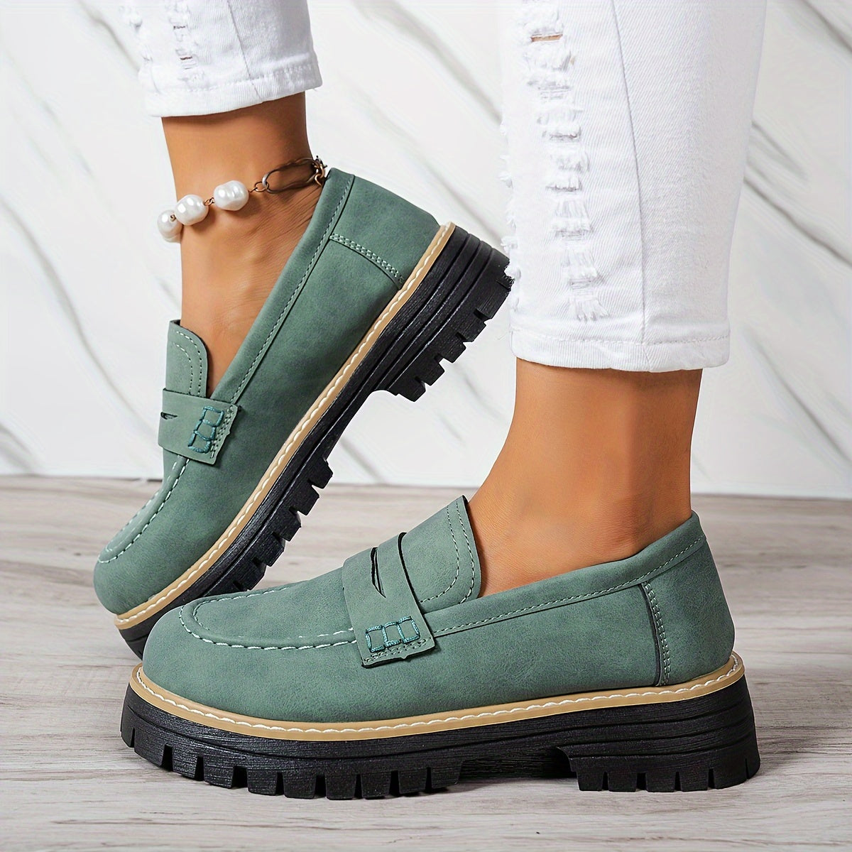Mocassins Vintage pour Femmes – Élégance Décontractée et Confort Optimal