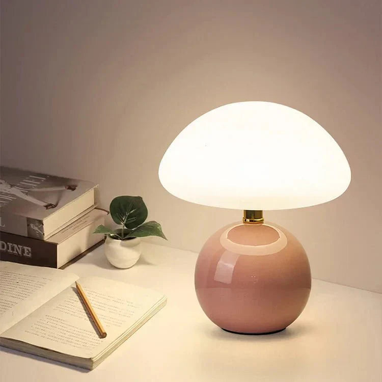 Lampe champignon à la crème française – Élégance et douceur pour votre intérieur