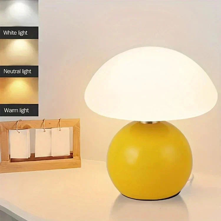 Lampe champignon à la crème française – Élégance et douceur pour votre intérieur