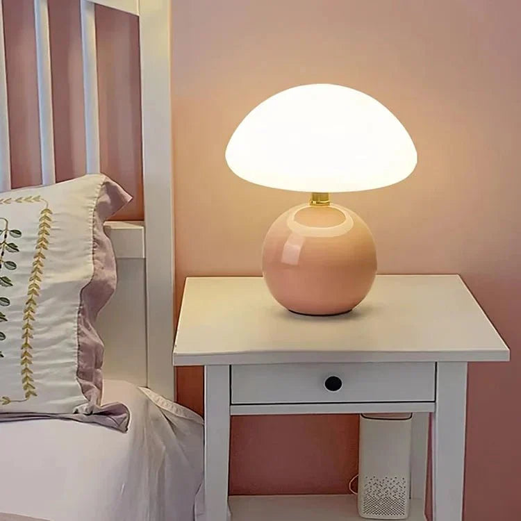 Lampe champignon à la crème française – Élégance et douceur pour votre intérieur