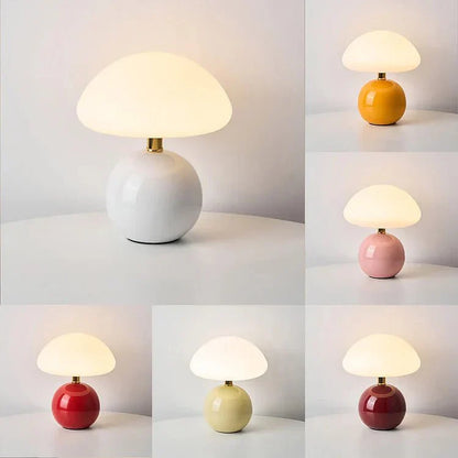 Lampe champignon à la crème française – Élégance et douceur pour votre intérieur