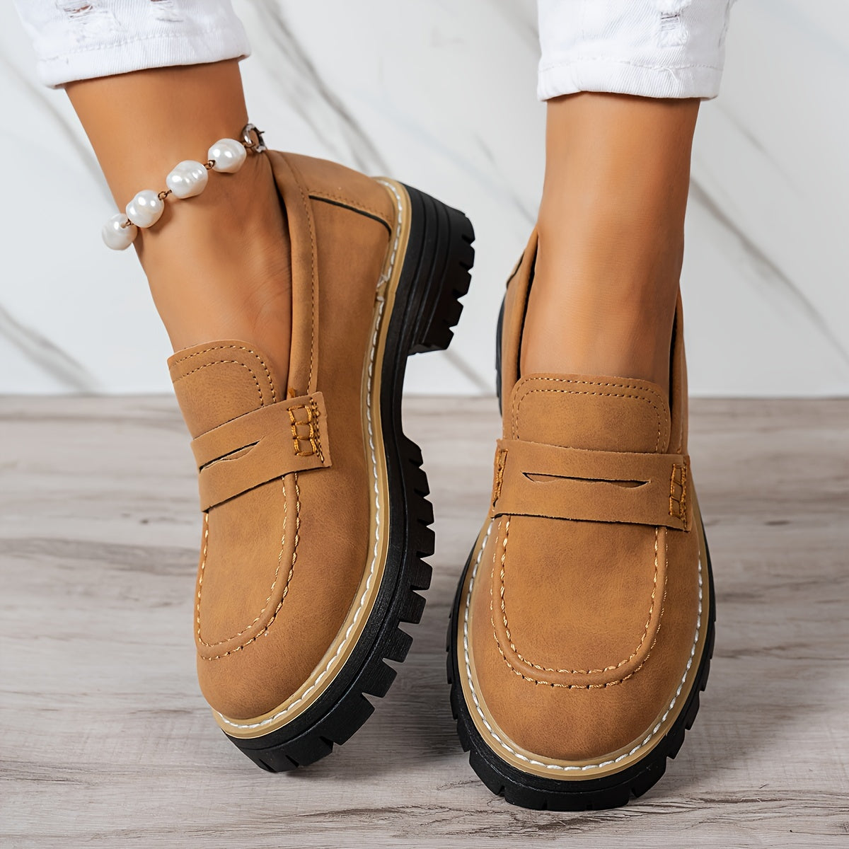 Mocassins Vintage pour Femmes – Élégance Décontractée et Confort Optimal