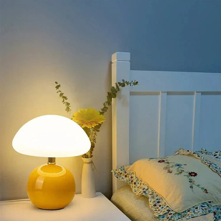 Lampe champignon à la crème française – Élégance et douceur pour votre intérieur