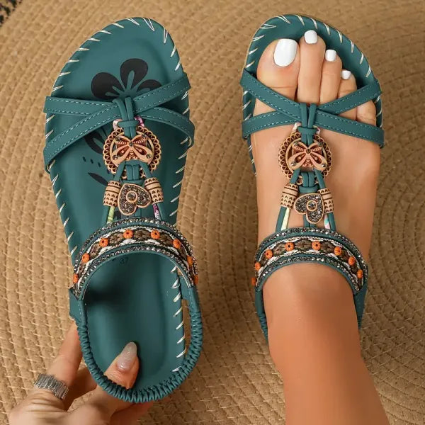 Sandales Orthopédiques Confort Chic avec Semelle Compensée et Maintien Féminin