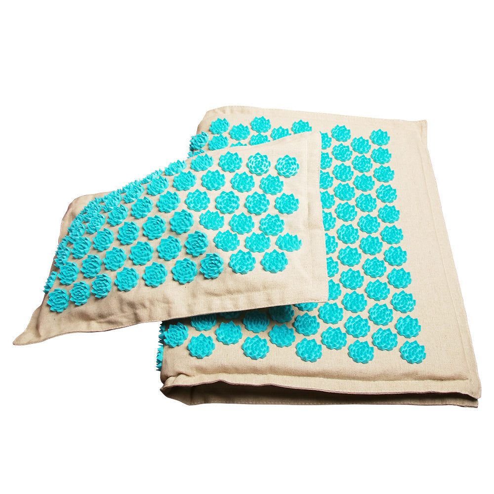Tapis d’Acupression avec Oreiller Plat – Relaxation Totale et Soulagement des Tensions