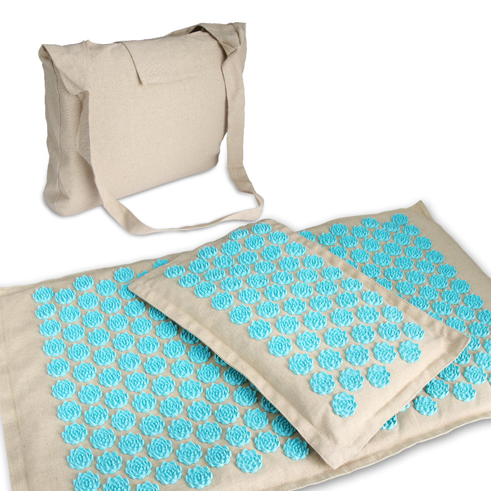 Tapis d’Acupression avec Oreiller Plat – Relaxation Totale et Soulagement des Tensions