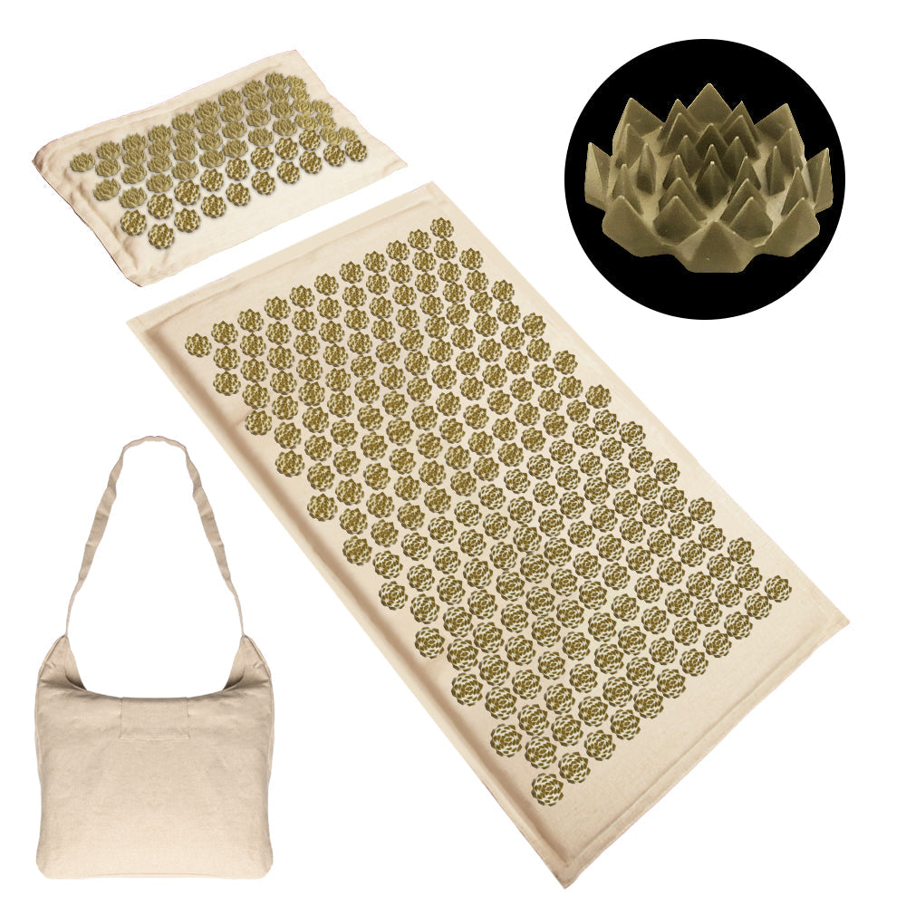 Tapis d’Acupression avec Oreiller Plat – Relaxation Totale et Soulagement des Tensions